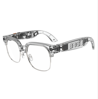 Lunettes intelligentes IA avec caméra 8MP, vidéo 1080P, commande vocale, transfert Wi-Fi, batterie 290mAh, charge magnétique