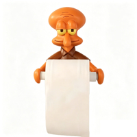 Boîte à mouchoirs personnalisée en résine amusante en forme de Squidward, support de sculpture pour salles de bain, toilettes, restaurants, cuisines