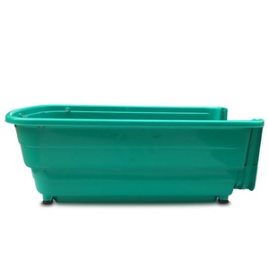 Bañera de Plástico y Acero Inoxidable para Perros Pequeños y Medianos, Gatos y Animales Pequeños con Barandilla Opcional - Product Image 3