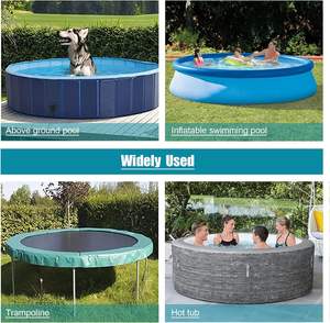 Nuevo diseño personalizado Durable impermeable Anti-UV cubierta de <span class=keywords><strong>piscina</strong></span> sobre el suelo con hebilla Ajuste perfecto para piscinas redondas - Product Image 6