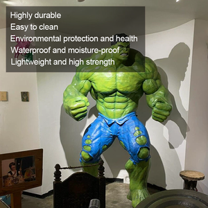 Sculpture humaine en fibre de verre 3D moderne abstraite sur mesure de grande taille S139, statue de <span class=keywords><strong>Hulk</strong></span>, objet de collection d'art, modelé à la main, peint - Product Image 2