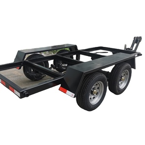Remorque de transport à traction, grande capacité, pour pompe à eau, groupe électrogène, remorque mobile à double essieu - Product Image 1