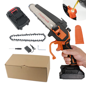 Mini tronçonneuse sans fil de 6 pouces de qualité industrielle, personnalisable OEM, alimentée par batterie, pour l'élagage des branches d'arbres et le jardinage - Product Image 1