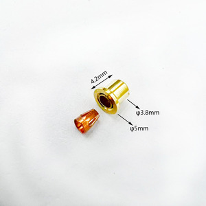 موصل مقبس كمبيوتر من سلسلة أنوية ستة أنوية عالي الجودة ذهبي بريليوم نحاسي 75 أوم مقاومة من المحطات الطرفية ذات الذيل CNC - Product Image 2