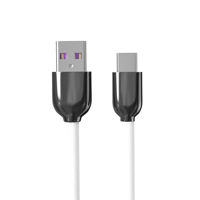 Produsen desain baru kabel USB mikro pengisian cepat massal untuk ponsel jaket PVC warna hitam