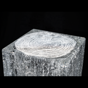 <span class=keywords><strong>Ginya</strong></span> Acryl Quadratischer Gravierter Eis-Muster Beistelltisch Hocker für Wohnungsdekoration Modernes Design Hochzeits- & Event-Nutzung - Product Image 6