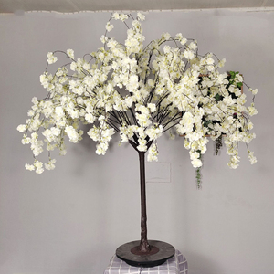 E-L233 Décoration de mariage, grand arbre artificiel de table, <span class=keywords><strong>cerisier</strong></span> japonais Sakura, faux soie blanche, fleurs de <span class=keywords><strong>cerisier</strong></span> en fibre de verre - Product Image 3