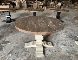 Vietnam antique recyclé en bois massif Table à manger ensemble SK465 Style rustique bureau chambre salle à manger meubles cuisine Bar utilisation - Product Image 3