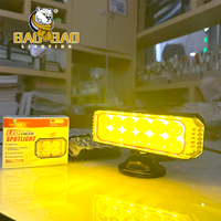 BAOBAO 4 6 8 10 12 Lentille En Aluminium 3570 Puce Blanc Jaune Flash LED Feux Auxiliaires Antibrouillard Phare pour Moto Vélo