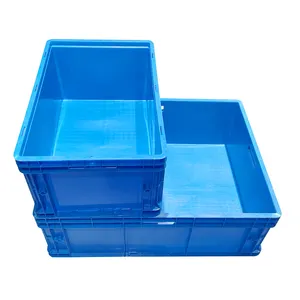 Robuste logistique stockage pile nid roulement bacs fourre-tout en plastique caisse mobile avec couvercle Rectangle grande boîte