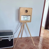 Photomaton vertical à écran tactile de 15,6 pouces compatible SLR avec impression instantanée et éclairage circulaire - En stock et expédition rapide