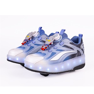 Chaussures à roulettes lumineuses pour enfants avec lumières LED, dessus en mesh, pour enfants - Product Image 5