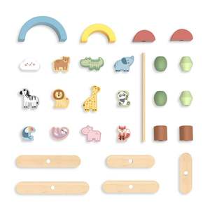 Pila de madera para niños, música, Educación Temprana, juguete cognitivo, bloques de construcción, equilibrio Animal, juguete educativo mongol, bloques numéricos - Product Image 4