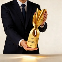 Trofeo de Resina Personalizado en Oro, Plata o Cobre, Chapado en Oro, Trofeo de Honor para Empleados Destacados