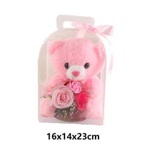 Di buona qualità farcito orsacchiotto rosa Bouquet <span class=keywords><strong>peluche</strong></span> di <span class=keywords><strong>san</strong></span> <span class=keywords><strong>valentino</strong></span> carino orsacchiotto di <span class=keywords><strong>peluche</strong></span> con Bouquet di fiori - Product Image 3