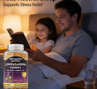 Gummies à base d'ashwagandha, vitamines B12 et D3, soutien émotionnel, amélioration de la mémoire, gestion du sommeil et de l'énergie, complément naturel végétalien pour adultes