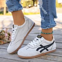 Nouvelles chaussures de sport décontractées en daim allemand à lacets, style rétro, respirantes, légères et confortables pour femmes, collection Printemps 2026