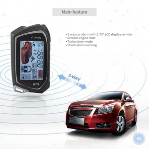 EASYGUARD EC201-M9 Lcd <b>Remote</b> Engine Start Timer Engine Start Shock Sensor Warning 2 Way Car Alarm - Product Image 3
