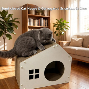 <b>Cat</b> Villa Multi-functional Pet Accessories Corrugated Paper <b>cat</b> <b>Tree</b> <b>Large</b> Space for Games Rest and Claw Grinding - Product Image 2