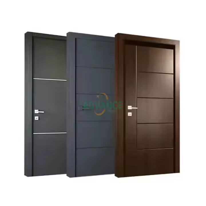 Solid Wood Door with Modern Vertical