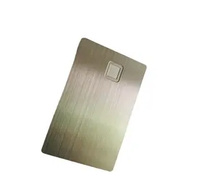 空白银4428不锈钢金属信用芯片插槽ATM借记卡