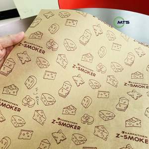 Custom Printed <b>Greaseproof</b> <b>Paper</b> for Burgers Sandwiches & Baking Holiday Party Food Grade Wax Wrapping for Bread Cookies & Milk - Product Image 4
