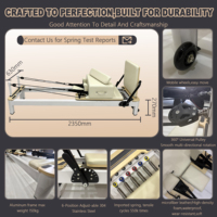 Machine de Pilates Reformer Commerciale en Alliage d'Aluminium avec Résistance Réglable et Poulie Silencieuse pour Studio, Salle de Sport, Rééducation et Exercice