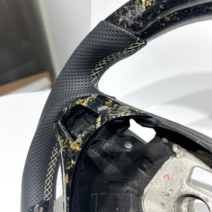 Volante de Fibra de Carbono Forjado en Oro Personalizado para <span class=keywords><strong>BMW</strong></span> Serie 3 E90 E92 330i <span class=keywords><strong>330d</strong></span> Coupé 335i Coupé 318i 2003-2012, Interior de Auto - Product Image 5
