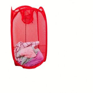 Hot Sale Home Housekeeping Breathable Lightweight Modern 30x50cm <b>Foldable</b> Mesh <b>Laundry</b> <b>Basket</b> for Washing Clothes Multi Colour - Product Image 1
