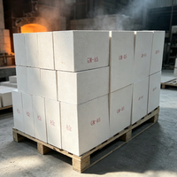 Brique réfractaire en mullite GM80, teneur en Al2O3 de 80 %, pour four industriel, four à verre, résistance aux hautes températures, découpe HONGTAI