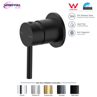 Robinet de salle de bain Gohler Watermark rond en acier inoxydable 304, mitigeur de douche chaud et froid, mitigeur à poignée unique pour baignoire et douche