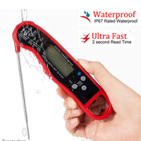 Termometer Makanan Tahan Air Bacaan Instan Dengan Pembuka Botol, Termometer Daging Digital Nirkabel