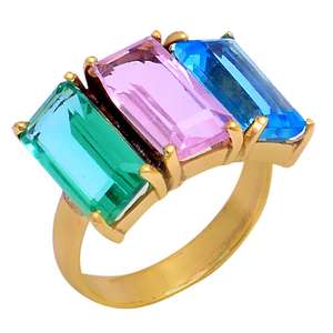 Vente en gros de bague Casa De Plata en argent sterling 925 massif faite à la main, apatite, améthyste, tanzanite, bijoux en pierres précieuses pour mariage en vrac - Product Image 1