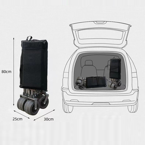 Portable 168*72 Folding <b>Camping</b> Cart Height-Adjustable Food Stall for Outdoor Night Market Utility Campsite - Product Image 3