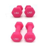 Haltères hexagonaux colorés en fonte pour la maison, ensembles de 1 kg, 2 kg, 3 kg, recouverts de caoutchouc, avec logo personnalisé pour la salle de sport et le fitness