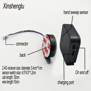 2.4G không dây hồng ngoại quét tay touchless chuyển đổi <span class=keywords><strong>12V</strong></span> 10m cử chỉ PIR <span class=keywords><strong>IR</strong></span> cảm biến cho tủ kệ sách Nhà Thông Minh chiếu sáng SYST - Product Image 2