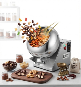 Sartén con Revestimiento de Acero Inoxidable para Nueces, <span class=keywords><strong>Dulces</strong></span>, <span class=keywords><strong>Palomitas</strong></span> de Maíz, Cereales, Galletas, Frutas Secas, Granola, Bolas de Proteína y Productos de Aperitivos - Product Image 1