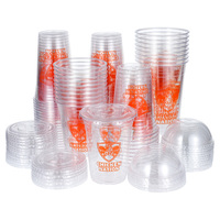 Gobelets en plastique jetables en gros, 18 oz, à paroi simple, transparents, pour réunions d'affaires et réceptions