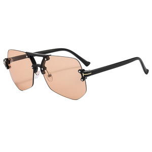Gafas de Sol Rectangulares sin Montura, Protección UV400, Estilo Piloto, Unisex, para Conducir, Modelo 9010 - Product Image 2