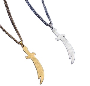 Collar de Acero Inoxidable Personalizado con Colgante de la Espada de Imán Alí Zulfikar para Hombres, Estilo Bambú Transfronterizo de AliExpress para Regalos - Product Image 1