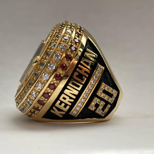 Anneaux de championnat de basket-ball Raider Kobe Bryant personnalisés <span class=keywords><strong>Milwaukee</strong></span> Bucks <span class=keywords><strong>Lakers</strong></span> Drapeau Football Anneaux en alliage Asscher Cut Diamond - Product Image 6
