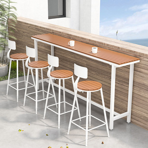Mesa de Bar de Madera Maciza de Diseño Nórdico Moderno para Sala de Estar y Hoteles - Product Image 4