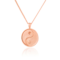 Collier long minimaliste en argent sterling 925 plaqué or avec pendentif pièce Yin Yang pour femme, bijou de mode équilibré