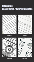 Imprimante thermique portable A4 sans encre, sans fil, pour documents PDF, autocollants de tatouage