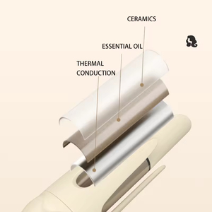 Fer à boucler électrique automatique rotatif professionnel portable pour <span class=keywords><strong>cheveux</strong></span> longs, blanc et noir, pour femmes, vente en gros à faible MOQ - Product Image 3
