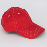 Casquette de baseball à coutures contrastées rouges, séchage rapide, avec boucle réglable, pour le sport et les activités de plein air