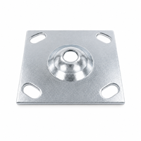 Roulettes universelles en acier au carbone galvanisé avec plaque de connexion inférieure, fixations industrielles pour roulettes de 3, 4 et 5 pouces