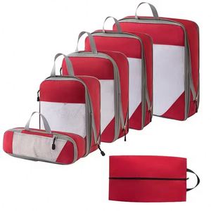 Wholesale Polyester Compression 6 Pcs Mesh Clothes Travel Luggage Organizer Set Packing Cubes - Product Image 2