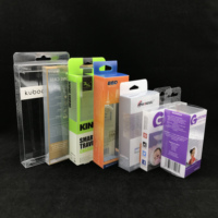 Boîte d'emballage en plastique PVC en polyvinyle, transparente et pliante, lot de 10 pièces