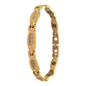 Bracelet magnétique en acier inoxydable et zircon pour femme, couleur or, bijoux de luxe <span class=keywords><strong>tendance</strong></span>, vente en gros d'usine, en stock - Product Image 5